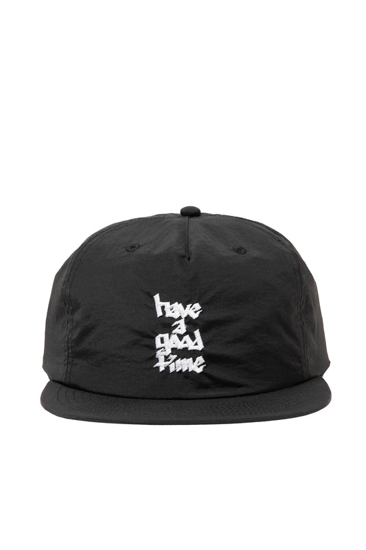 HANDSTYLE LOGO EMB NYLON CAP BLACK