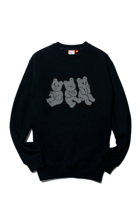 READING BEAR CREWNECK FL BLACK