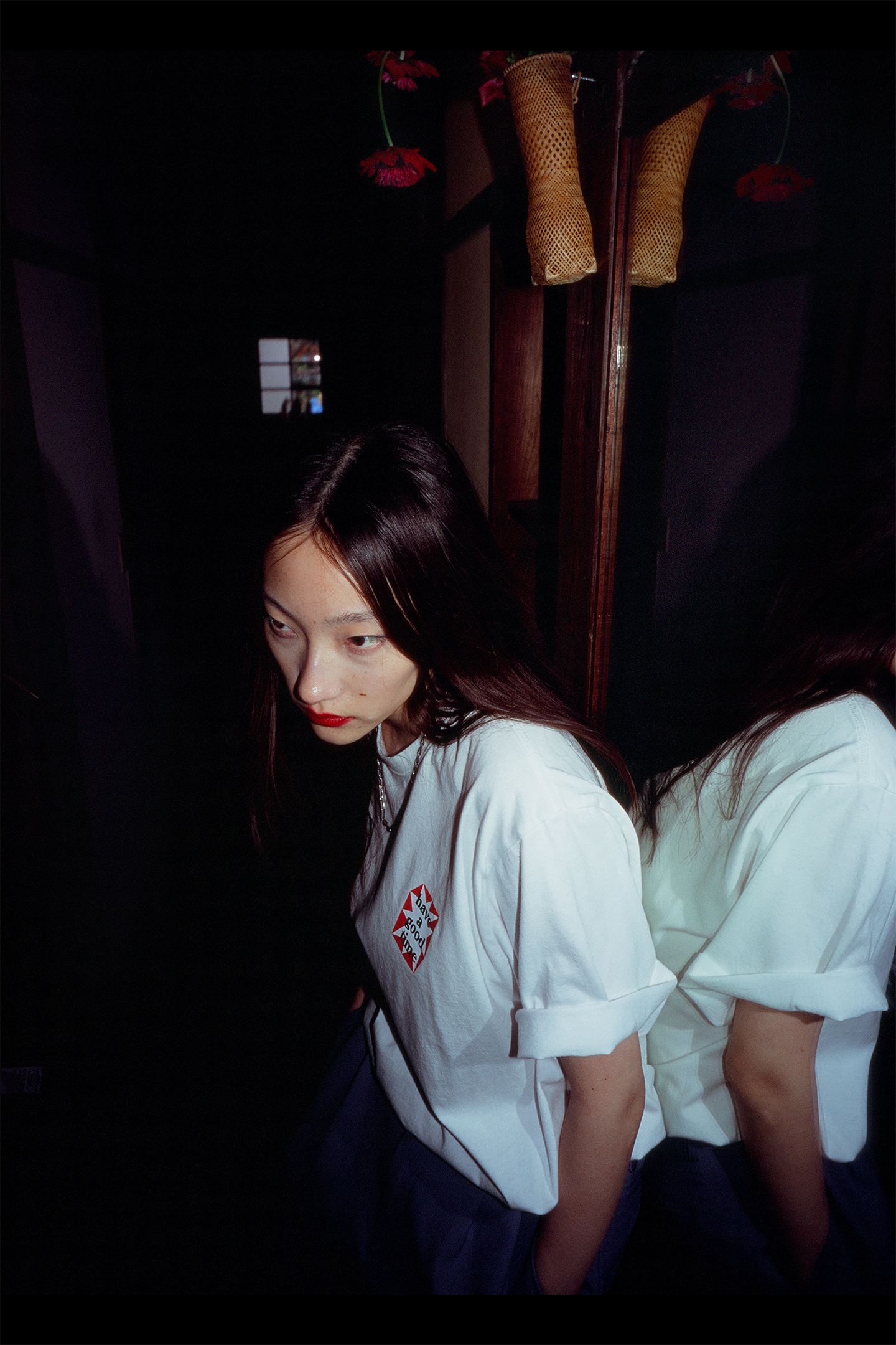 ATTENTION FRAME S/S TEE WHITE