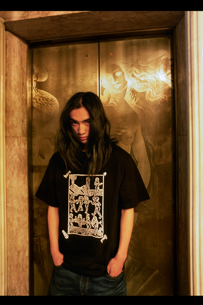 MEDIEVAL MONSTER LOGO S/S TEE WHITE