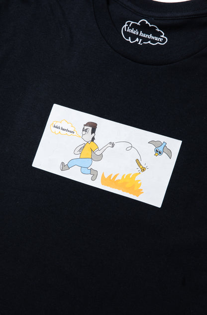 LOLAS FLICK CIGGIE TEE BLACK