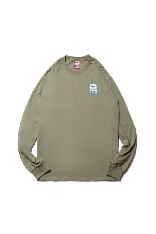 MINI BLUE FRAME L/S TEE SAGE