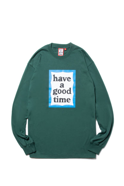 BLUE FRAME L/S TEE BOTTLE GREEN