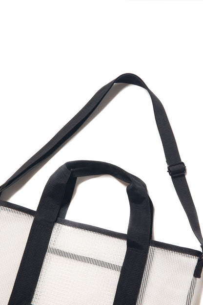 FRAME MESH 2WAY TOTE WHITE