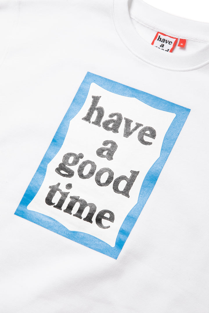 have a good timeBLUE FRAME S/S TEE WHITE