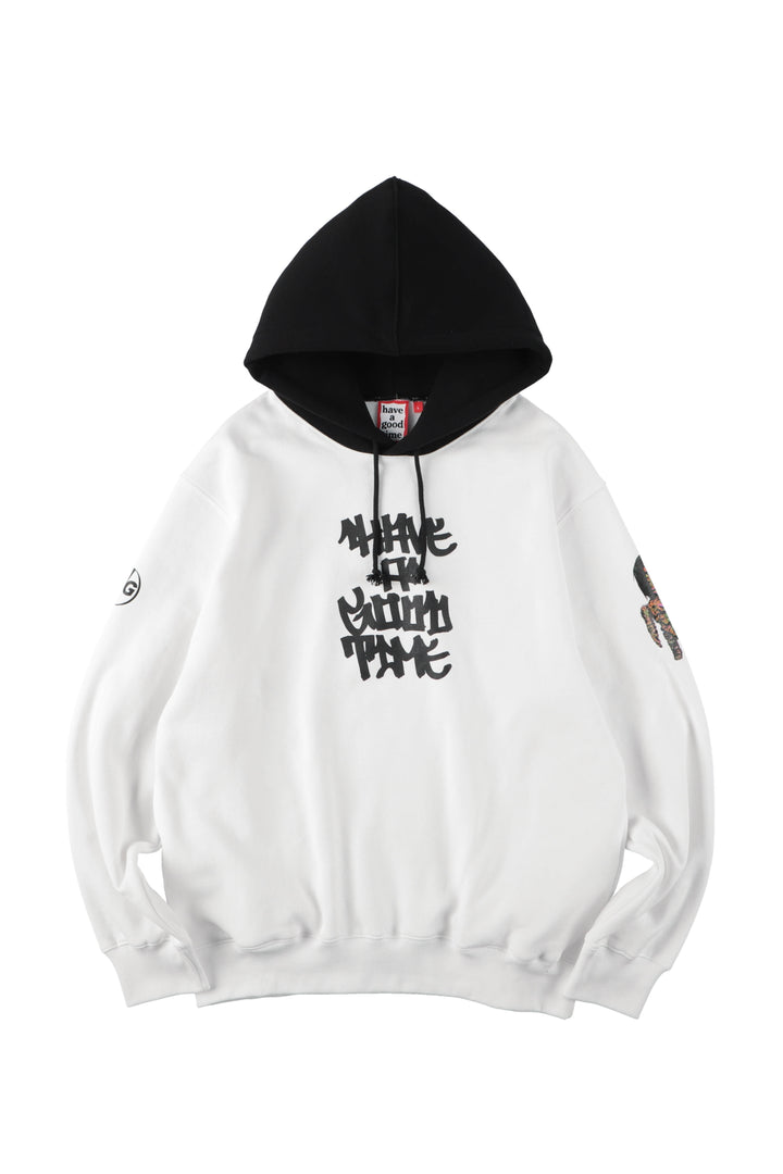 NAGNAGNAG × have a good time HAND STYLE TYPE A HOODIE WHITE/BLACK
